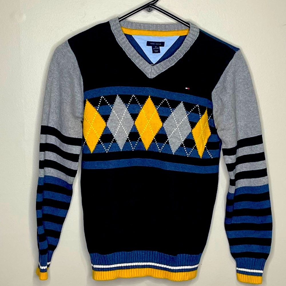 ☆ TOMMY HILFIGER‎ Argyle Sweater, size 12-14, NWOT